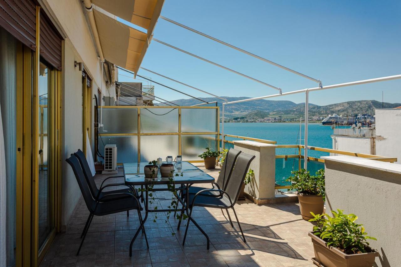 Cozy Seaside Penthouse With Sea & Mountain View. Lägenhet Volos Exteriör bild