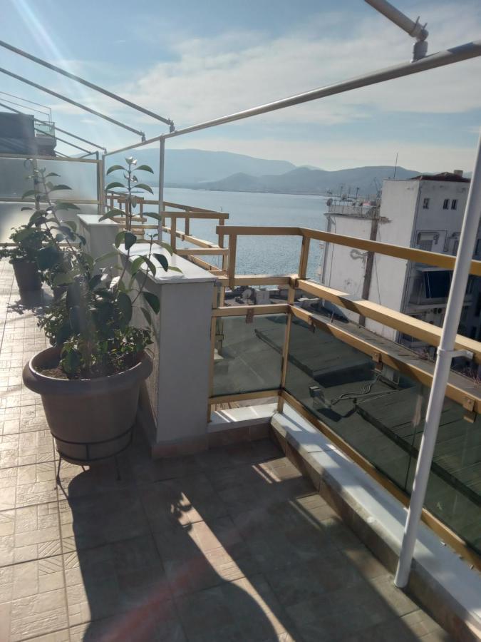 Cozy Seaside Penthouse With Sea & Mountain View. Lägenhet Volos Exteriör bild